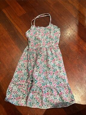 Janie and Jack Pink, Green and White Floral Sundress